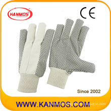 Drill Cotton Dotted Sewed Industrial Hand Safety Work Gloves (410021)